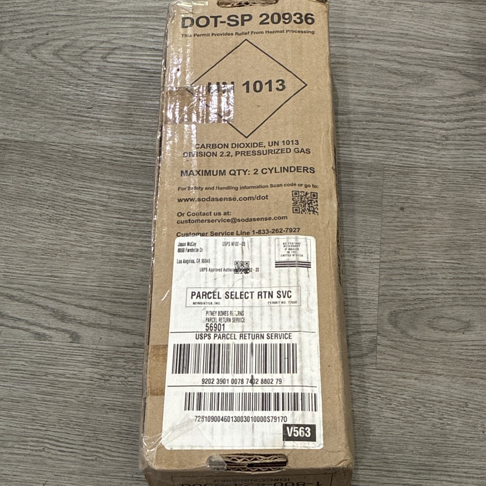 Lot Of 2 Soda Sense Replacement CO2 Cylinder, 2 New Sealed - Picture 3 of 4